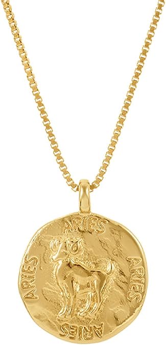 James Michelle Horoscope Necklace for Women – 3-Year Color Guarantee – Waterproof, Non-Tarnish, Hypoallergenic, Gold PVD Coated – Great for Beach, Wedding, Gifts